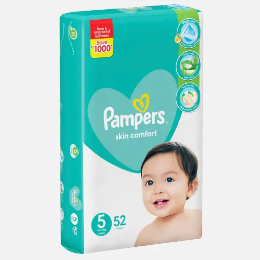 Pampers Baby-Dry Diapers (M size, 52 pcs)